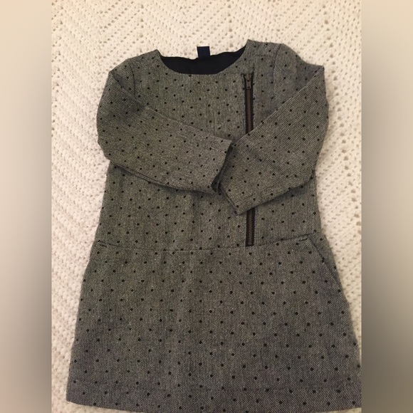 Tweed Baby Gap lined winter gray long sleeve polka dot zipper toddler holiday ❄️ - Picture 8 of 8